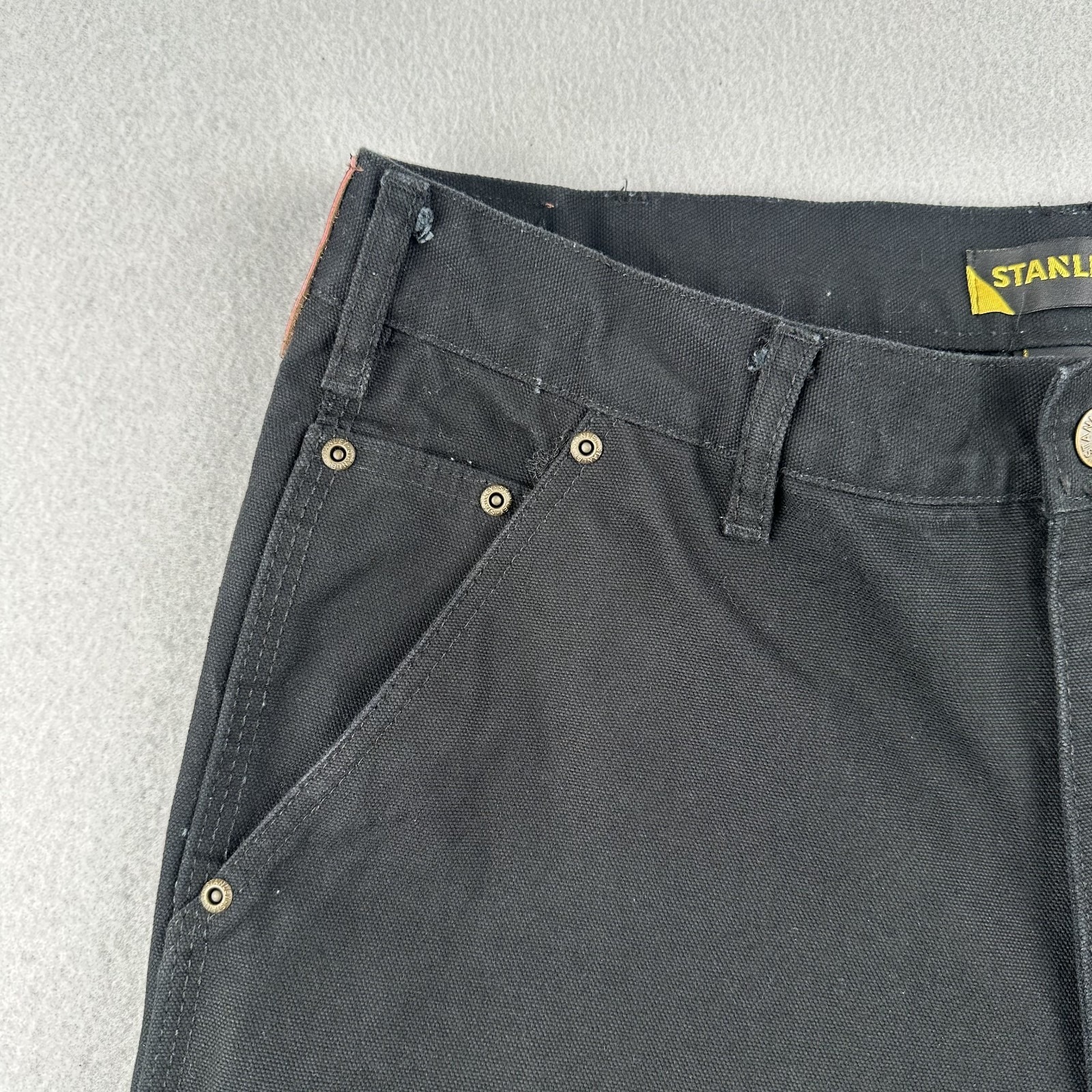 Stanley Workwear Carpenter Pants Mens Size 32x30 Black 100% Cotton — image 4 of 8